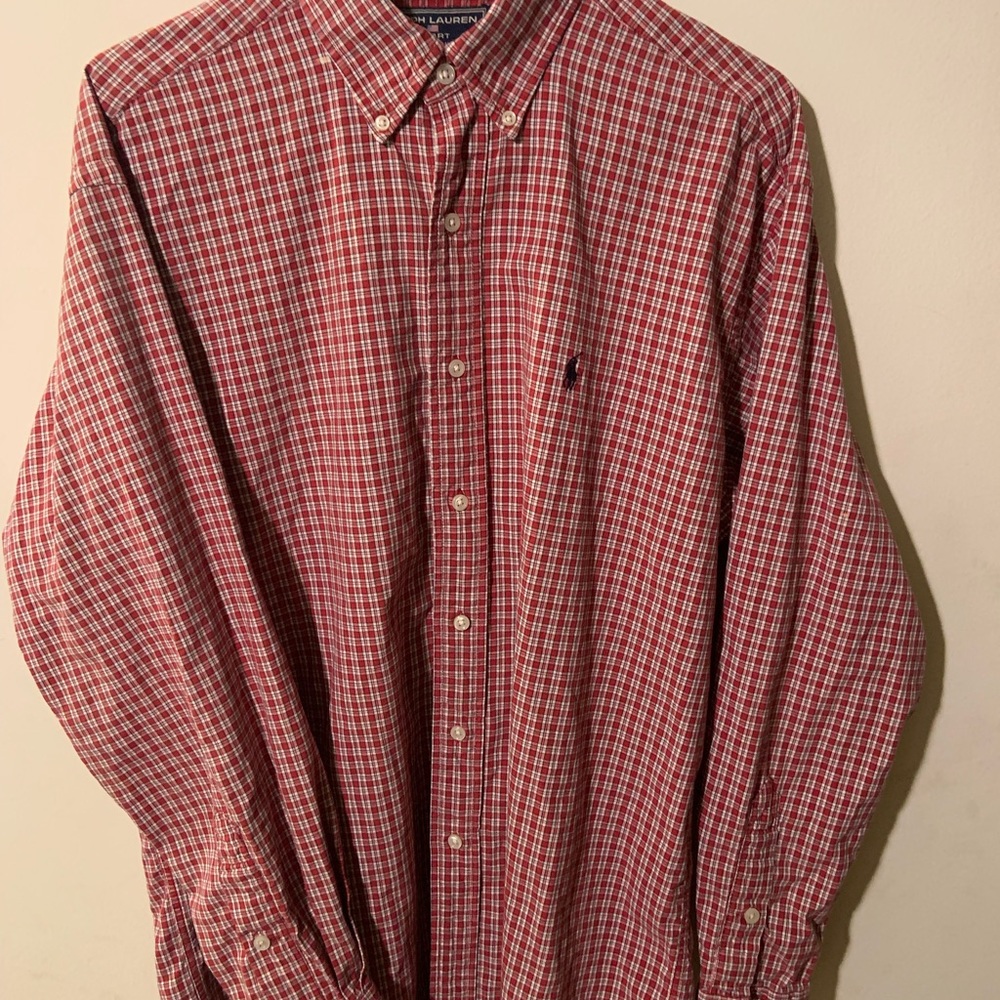 Men’s polo Ralph Lauren Sport long sleeve button down shirt size medium